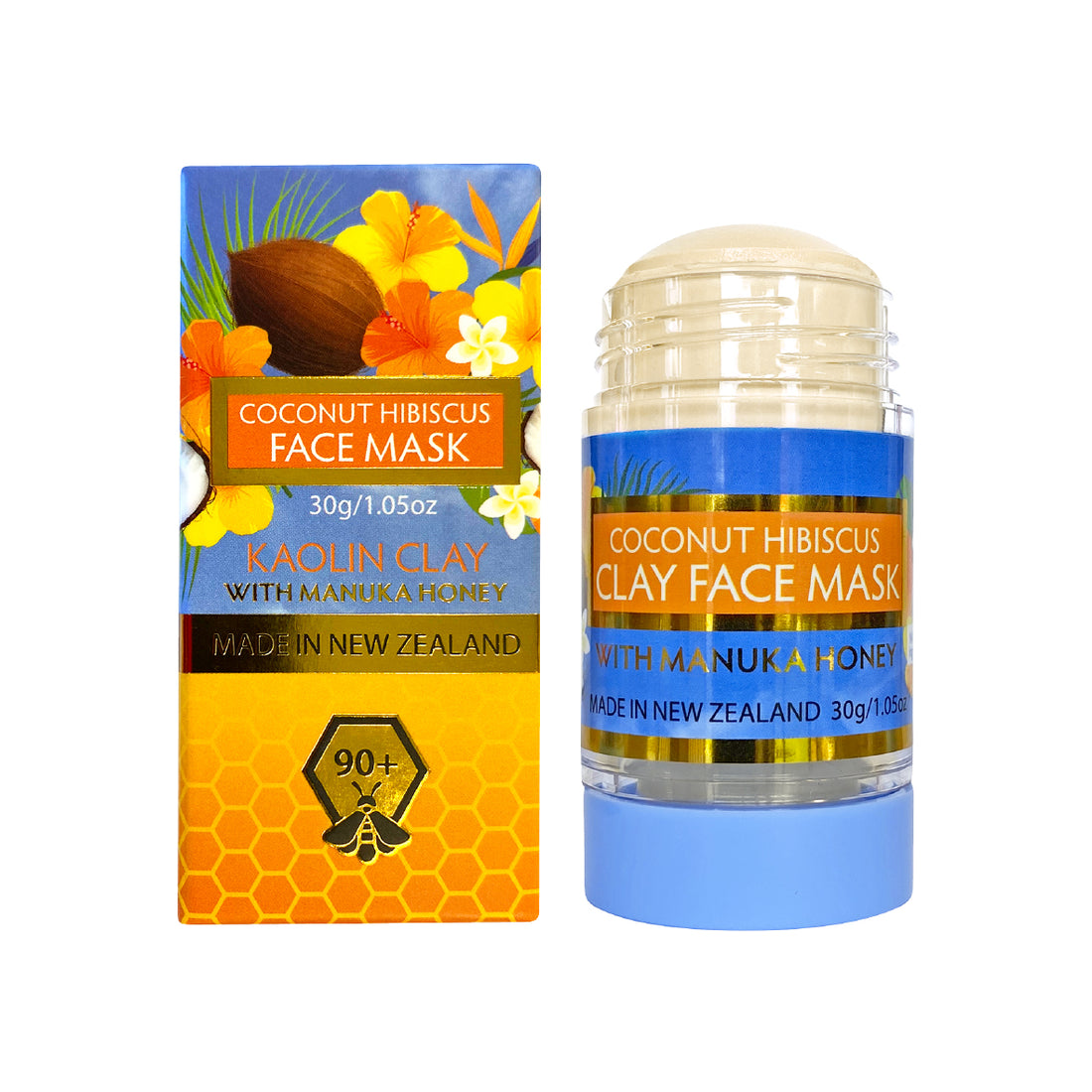 Manuka Honey Clay Face Mask 30g -Coconut Hibiscus