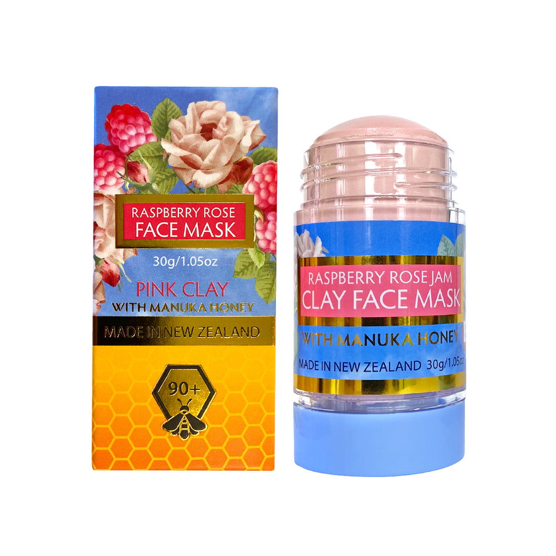 Manuka Honey Clay Face Mask 30g - Raspberry Rose