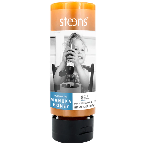 Steens MGO 85 Raw Multifloral Mānuka Honey 340g Squeezy